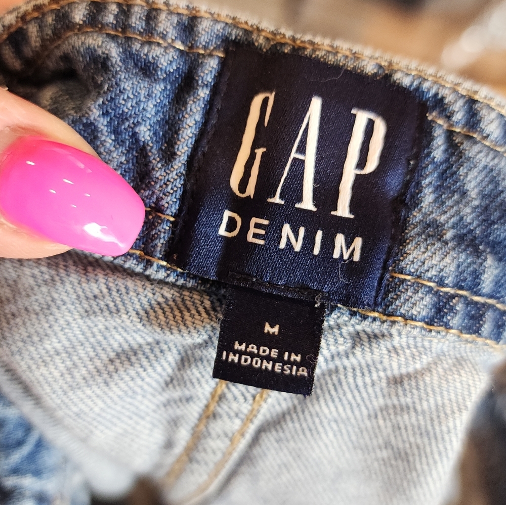 Gap Denim Crop Tank Top Sleeveless Top Size Medium - Picture 5 of 16